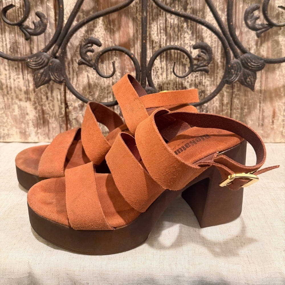 Bio Natura chunky heels leather straps Made in Italy Size 7.5